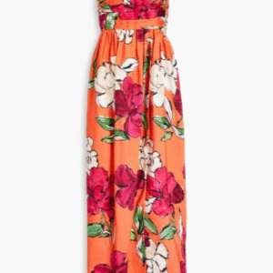 Monument floral-print linen-blend maxi dress