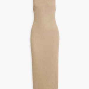 Cutout linen maxi dress