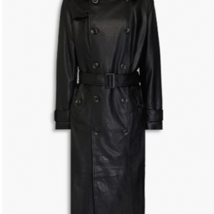 Leather trench coat